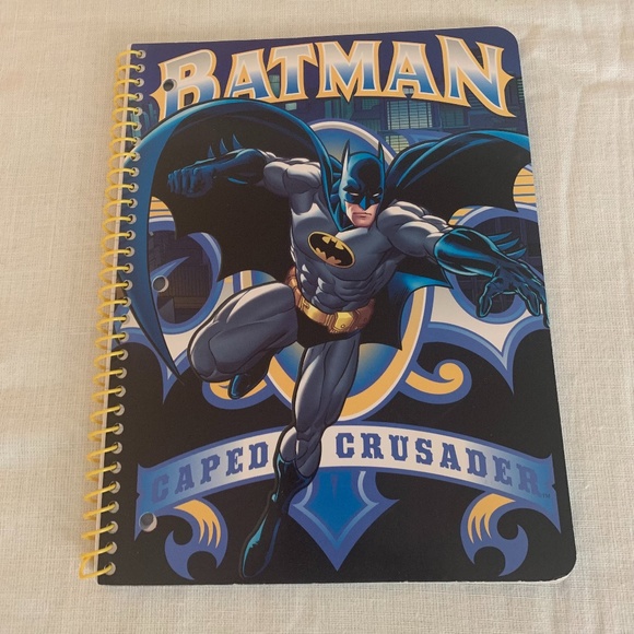 Batman Caped Crusader school notebook wide ruled - Picture 1 of 3